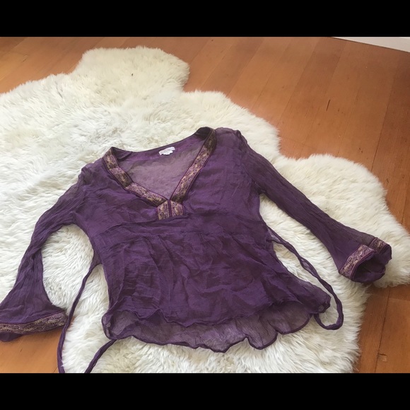 See through purple top - Picture 2 of 5